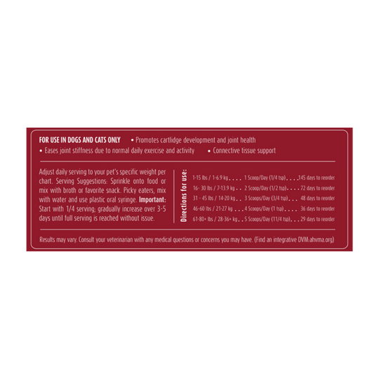 Hip + Joint Support | All-Natural Health Supplement for Dogs + Cats - Woof Creek Pet Wellness