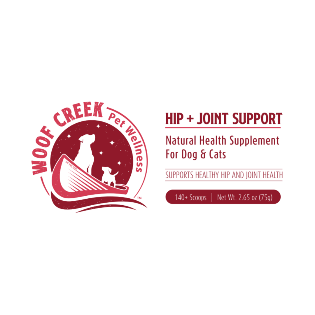 Hip + Joint Support | All-Natural Health Supplement for Dogs + Cats - Woof Creek Pet Wellness