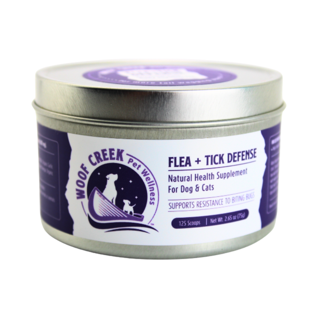 Flea + Tick Defense Support | All-Natural Health Supplement for Dogs + Cats - Woof Creek Pet Wellness