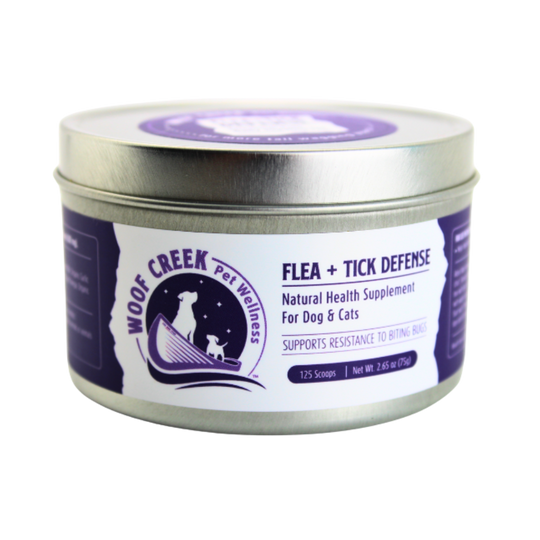 Flea + Tick Defense Support | All-Natural Health Supplement for Dogs + Cats - Woof Creek Pet Wellness