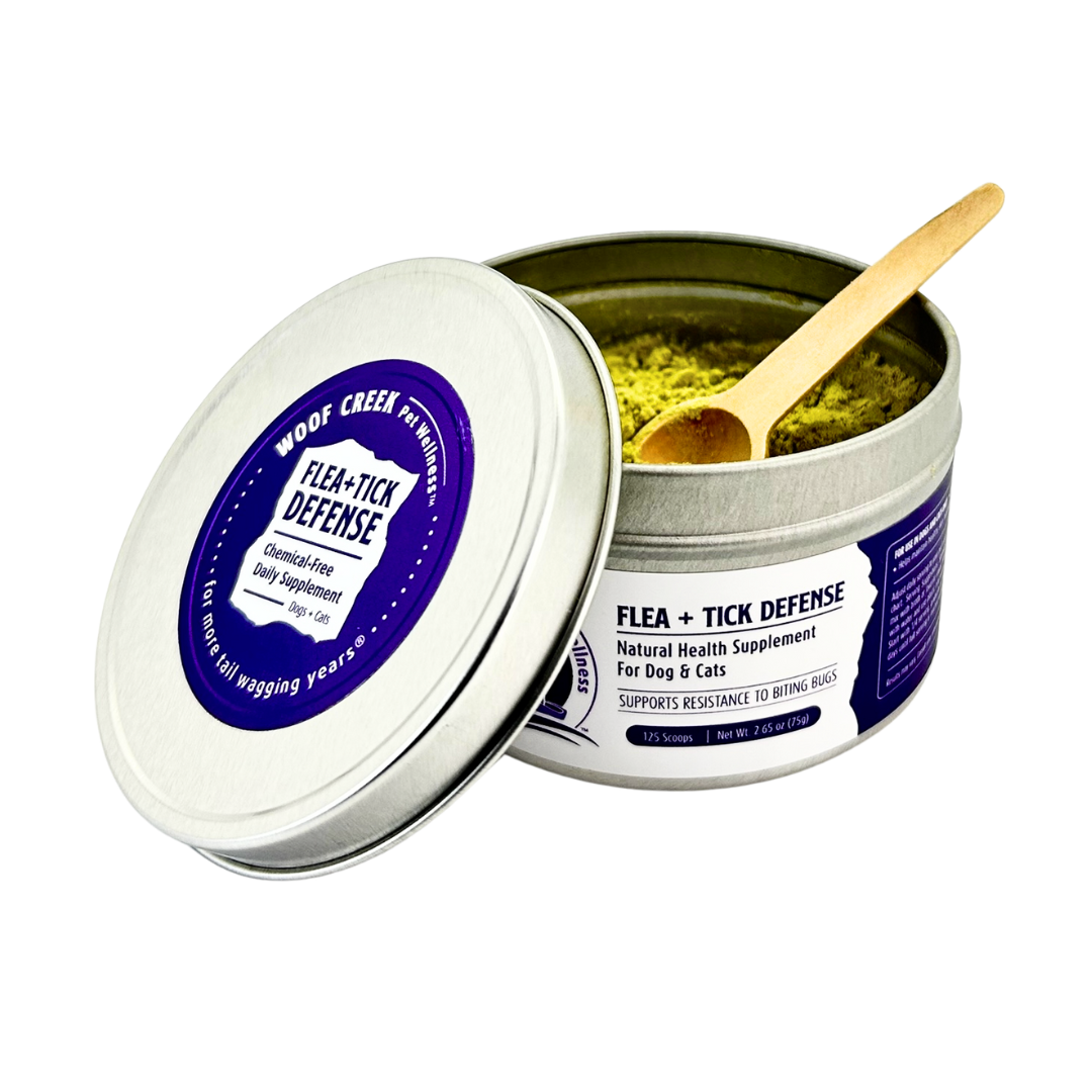Flea + Tick Defense Support | All-Natural Health Supplement for Dogs + Cats - Woof Creek Pet Wellness