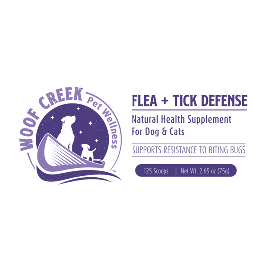 Flea + Tick Defense Support | All-Natural Health Supplement for Dogs + Cats - Woof Creek Pet Wellness