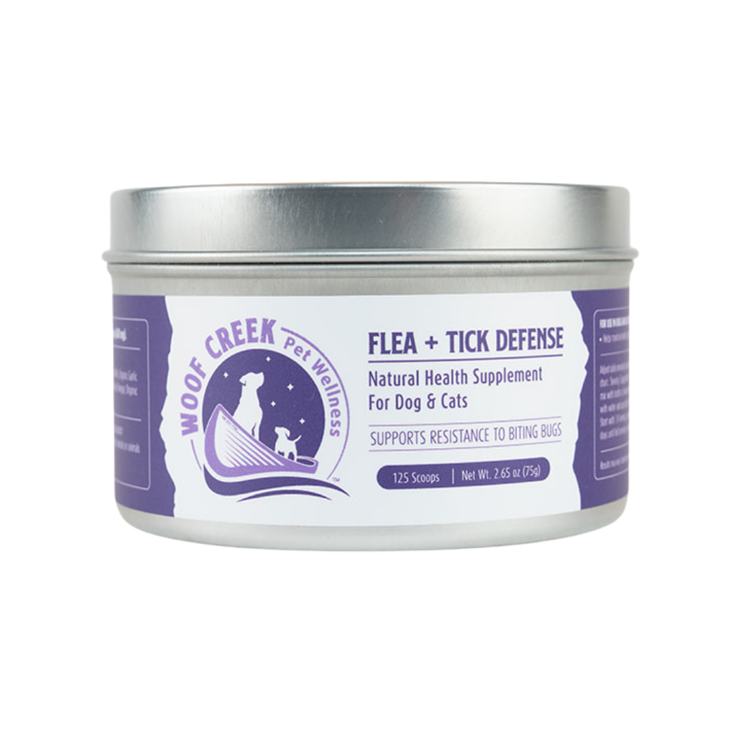 Flea + Tick Defense Support | All-Natural Health Supplement for Dogs + Cats - Woof Creek Pet Wellness
