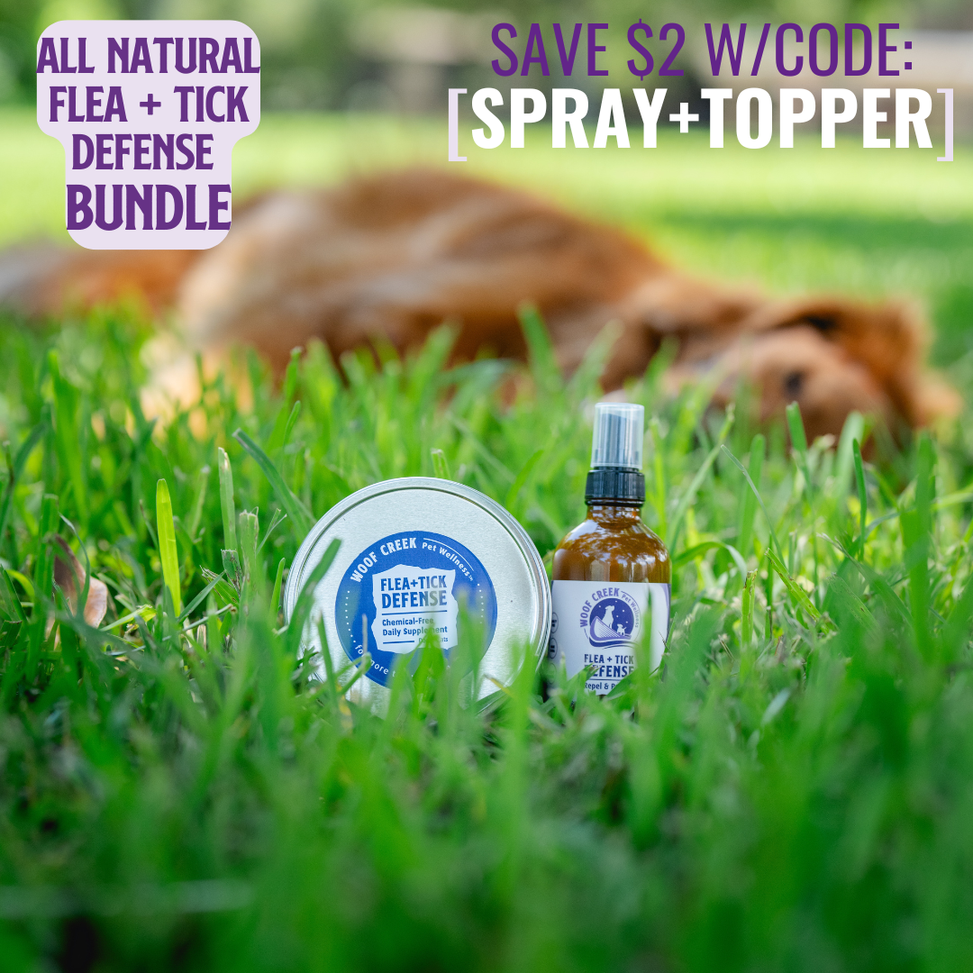 Flea + Tick Defense Support | All-Natural Health Supplement for Dogs + Cats - Woof Creek Pet Wellness