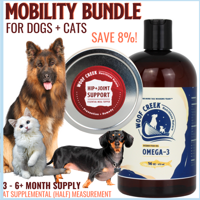 Mobility Pet Bundle | 2 Natural Hip + Joint Support Blends for Dogs + Cats - Woof Creek Pet Wellness