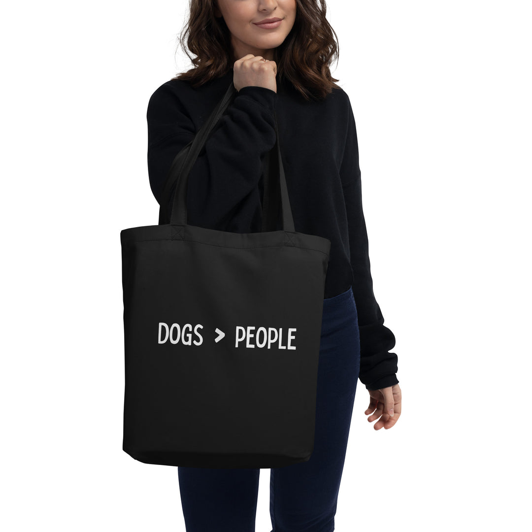 Eco Tote Bag | "Dogs > People" - Woof Creek Dog Wellness