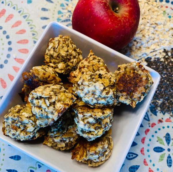 Apple Oat Chia Dog Bites