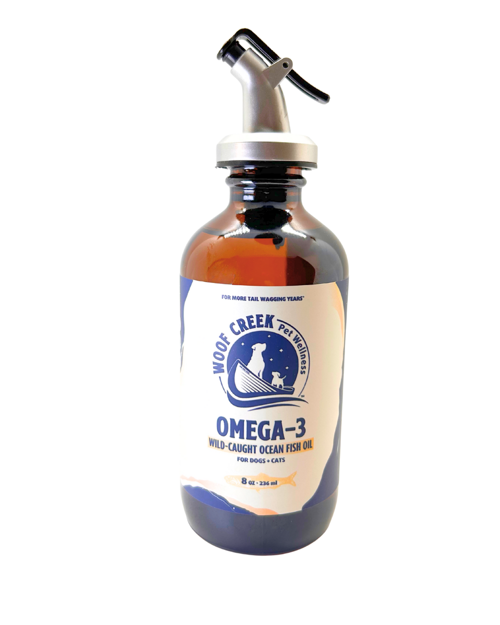 Easy Pour Spout for 8oz Oil Glass Bottles - Woof Creek Pet Wellness