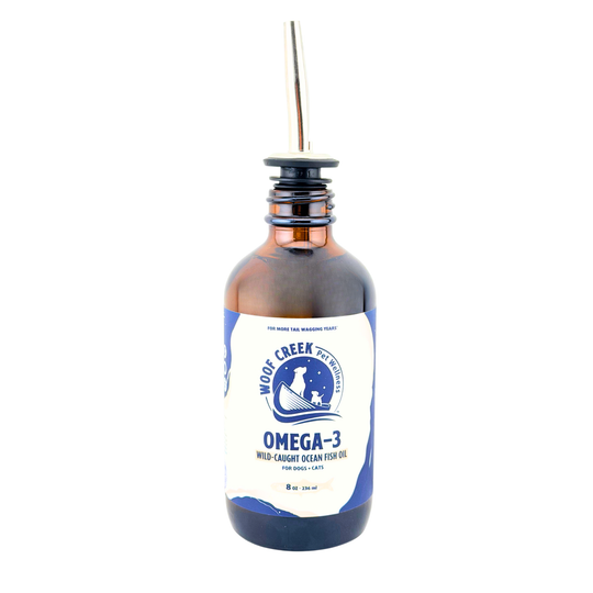 Omega-3 Ocean Fish Oil | 8floz Glass Bottle for Dogs + Cats