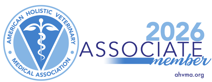 American Holistic Veterinary Medical Association Associate member logo for 2026 on a white background.