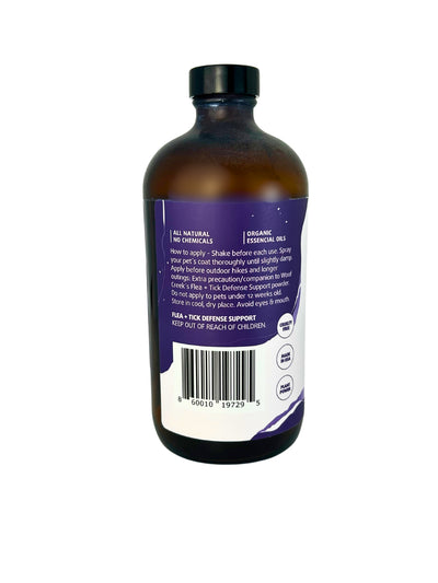 All-Natural Flea + Tick Defense Repellant for Dogs + Cats | 4OZ Spray + 16OZ Refill - Woof Creek Pet Wellness