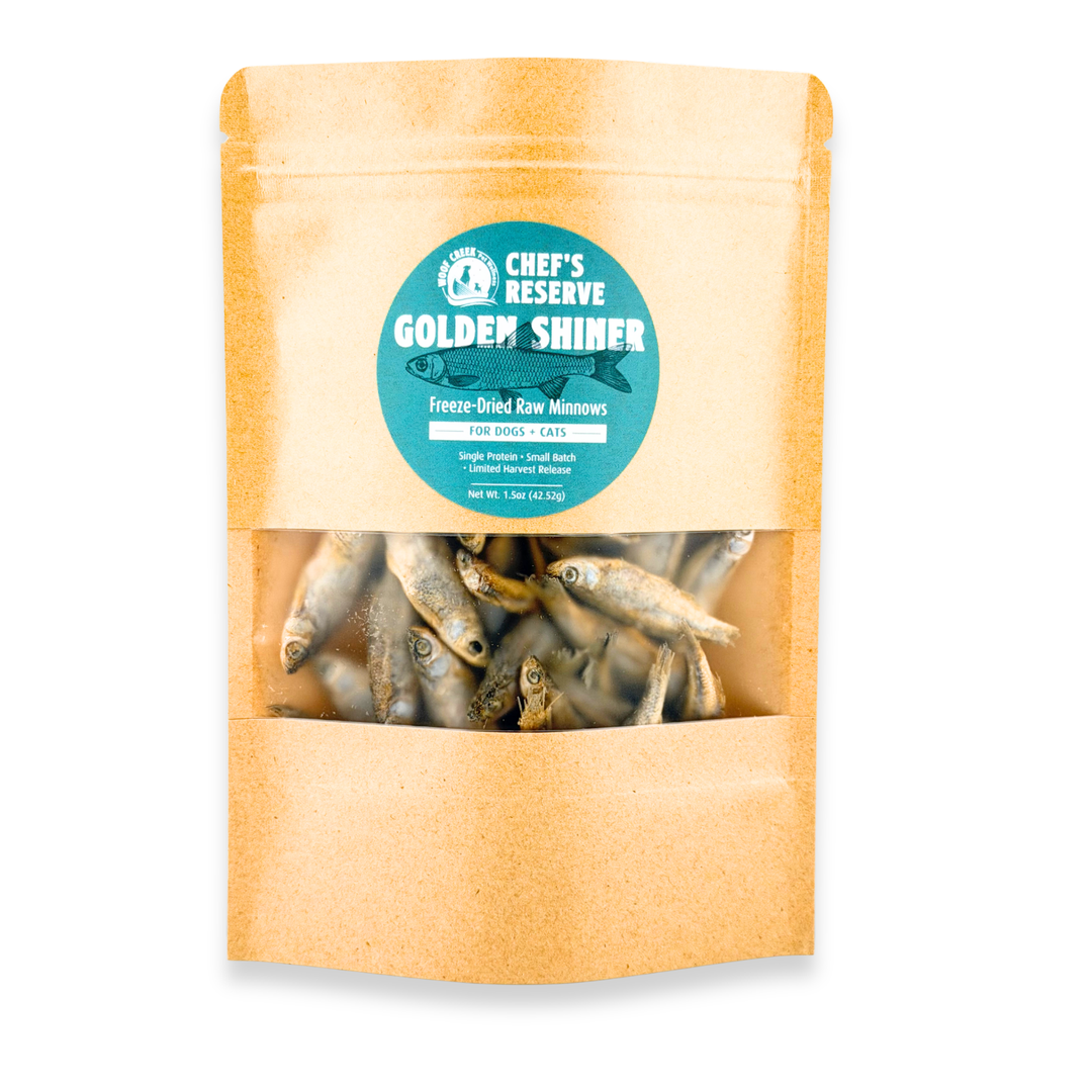 Chef's Reserve Golden Shiner Minnows Raw Freeze-Dried Treats for Dogs + Cats