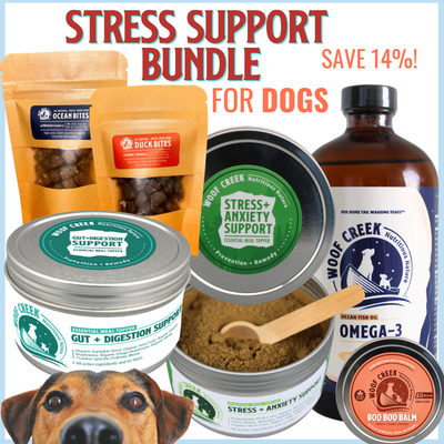 Stress Support Bundle | 6 All-Natural Wellness Items for Dogs - Woof Creek Pet Wellness