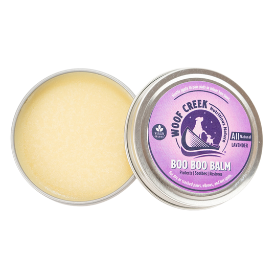 Boo Boo Balm | Lick-Safe Dog + Cat Balm for Paws + Body - Calming Lavender - Woof Creek Pet Wellness