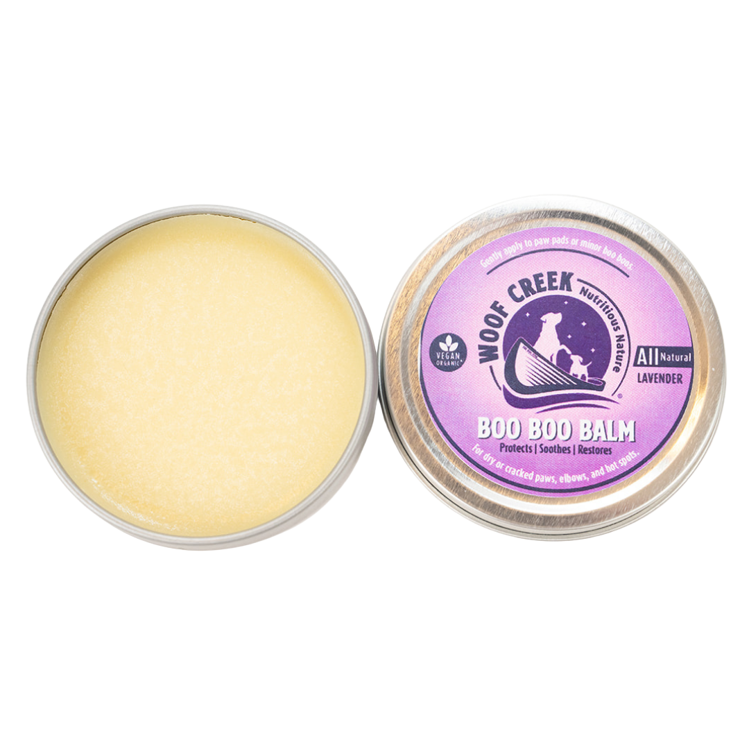 Boo Boo Balm | Lick-Safe Dog + Cat Balm for Paws + Body - Calming Lavender - Woof Creek Pet Wellness