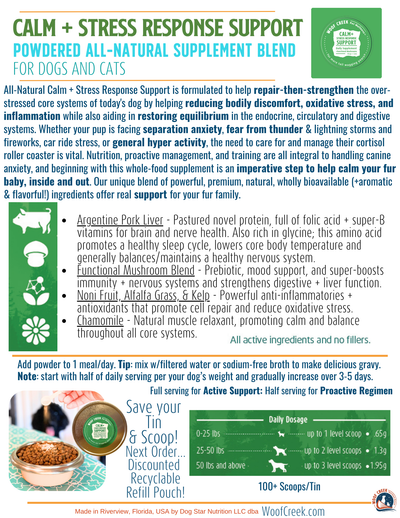 Large Value Refill Pouch | Stress Support - Woof Creek Pet Wellness