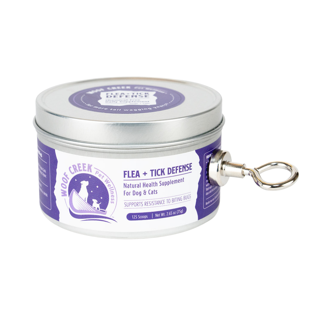 Flea + Tick Defense Support | All-Natural Health Supplement for Dogs + Cats - Woof Creek Pet Wellness