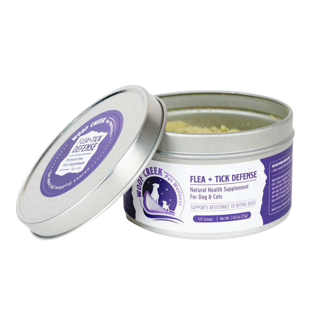 Flea + Tick Defense Support | All-Natural Health Supplement for Dogs + Cats - Woof Creek Pet Wellness