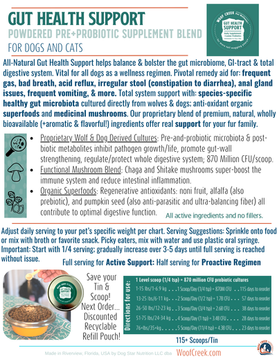Large Value Refill Pouch | Gut Health Support - Woof Creek Pet Wellness