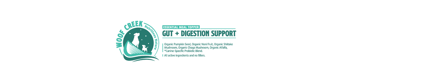 Gut + Digestion Support | Essential Pre/Probiotic + Post-biotic Meal Topper for Dogs - Woof Creek Dog Wellness