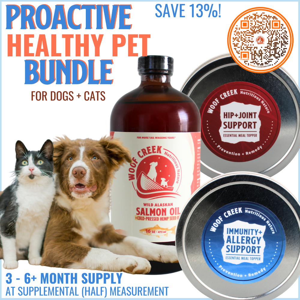 'Healthy Pet' Bundle | Immunity + Mobility Support + Salmon Oil for all Dogs + Cats - Woof Creek Pet Wellness