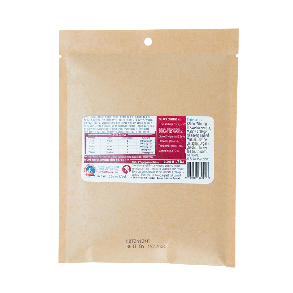 Hip + Joint Support Eco-Refill Pouch | Subscribe + Save Even More! - Woof Creek Pet Wellness