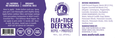 Large 16FLOZ Refill of Flea + Tick All-Natural Spray for Dogs - Woof Creek Pet Wellness