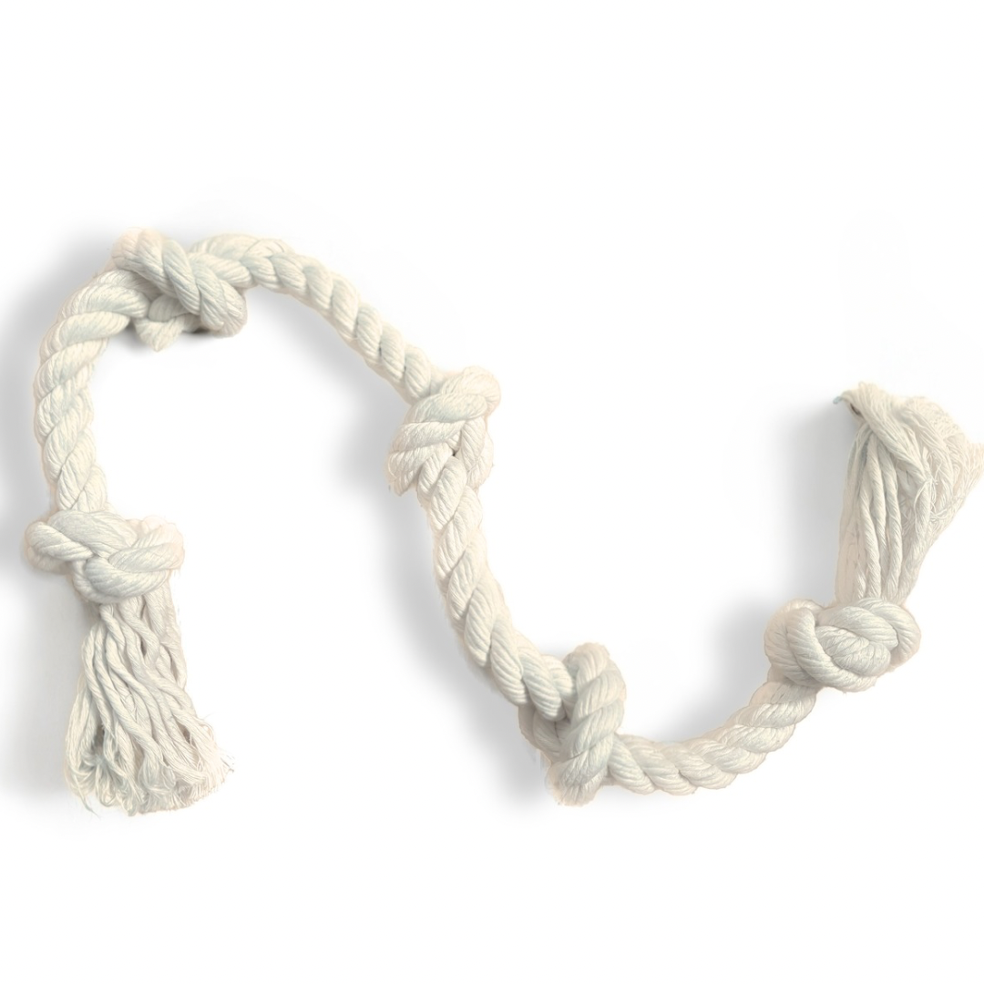 Boba & Vespa 100% Organic Cotton Rope Dog Toy - 5 Sizes - Woof Creek Pet Wellness
