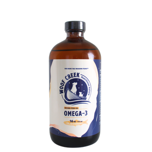 Omega-3 Ocean Fish Oil | 16floz Glass Bottle for Dogs + Cats - Woof Creek Pet Wellness