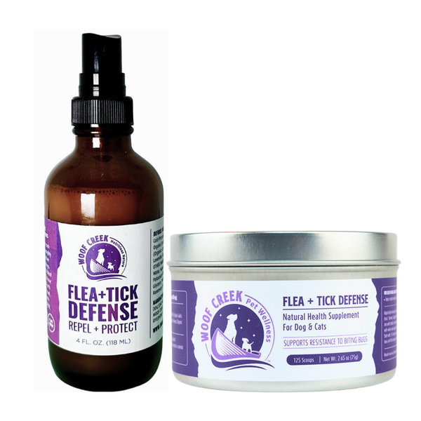 Natural Flea + Tick Defense Bundle | Supplement + Spray for Dogs +