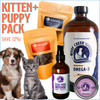 Kitten + Puppy Pack | Natural Treats, Flea + Tick Defense + Lick-safe Balm + Omega-3 - Woof Creek Pet Wellness
