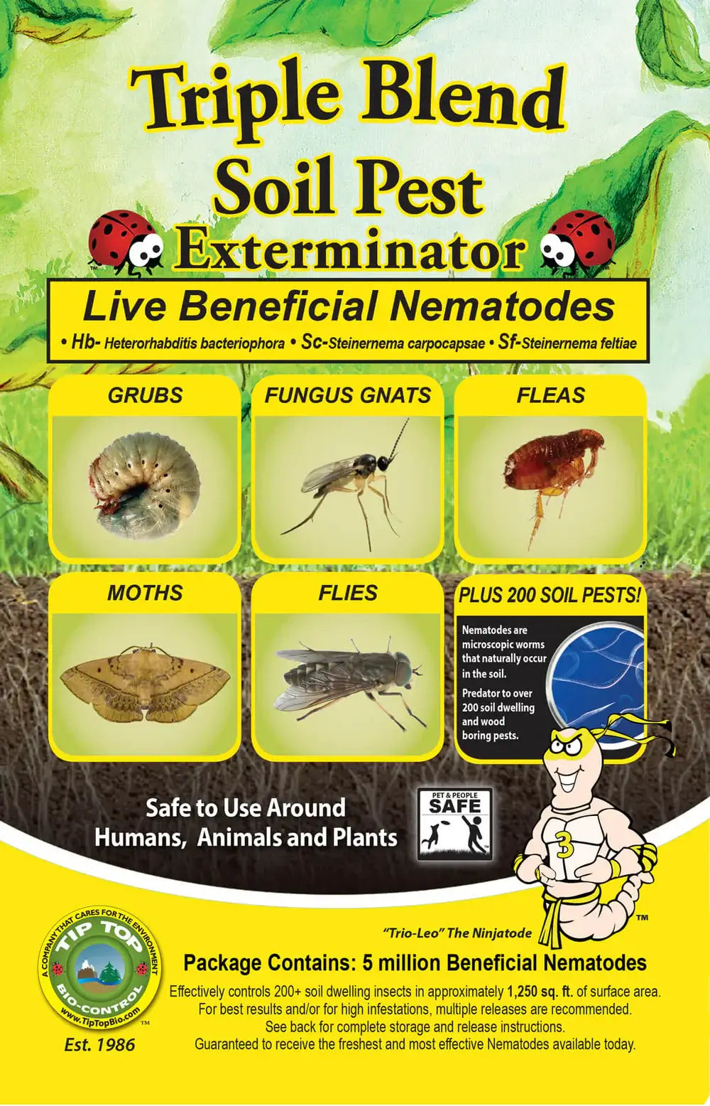 Triple Blend Beneficial Nematodes for Broad-Spectrum Soil Pest Control