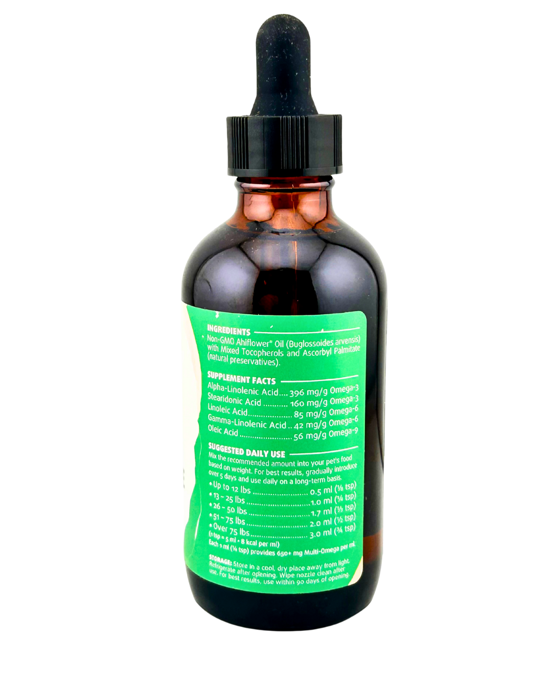 Omega Balance Plant-Based Ahiflower® Oil | 4floz Glass Bottle for Dogs