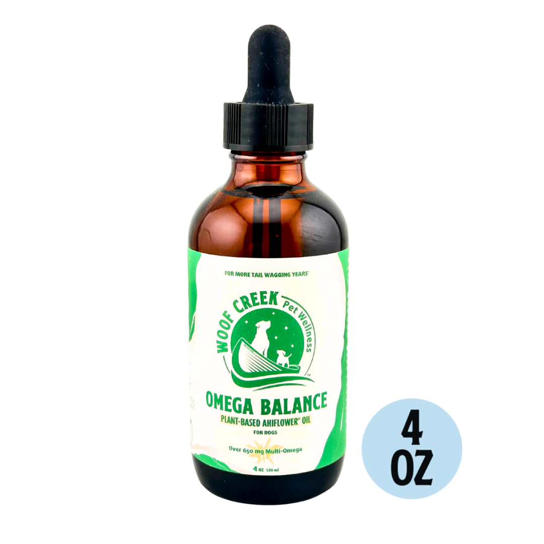 Omega Balance Plant-Based Ahiflower® Oil | 4floz Glass Bottle for Dogs