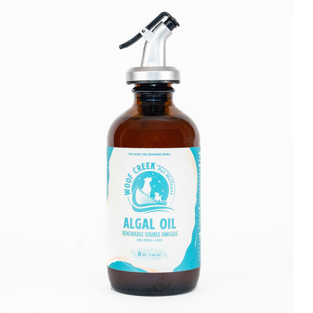 Algal Omega-3 Plant-Based Oil | 8floz Glass Bottle for Dogs + Cats