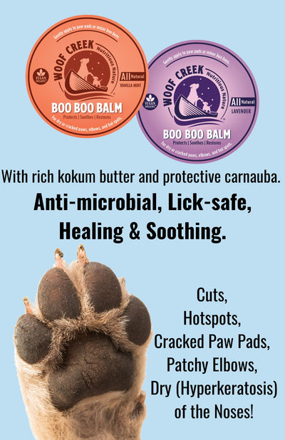 Boo Boo Balm | Lick-Safe Dog Balm for Paws + Body - Calming Lavender - Woof Creek Dog Wellness