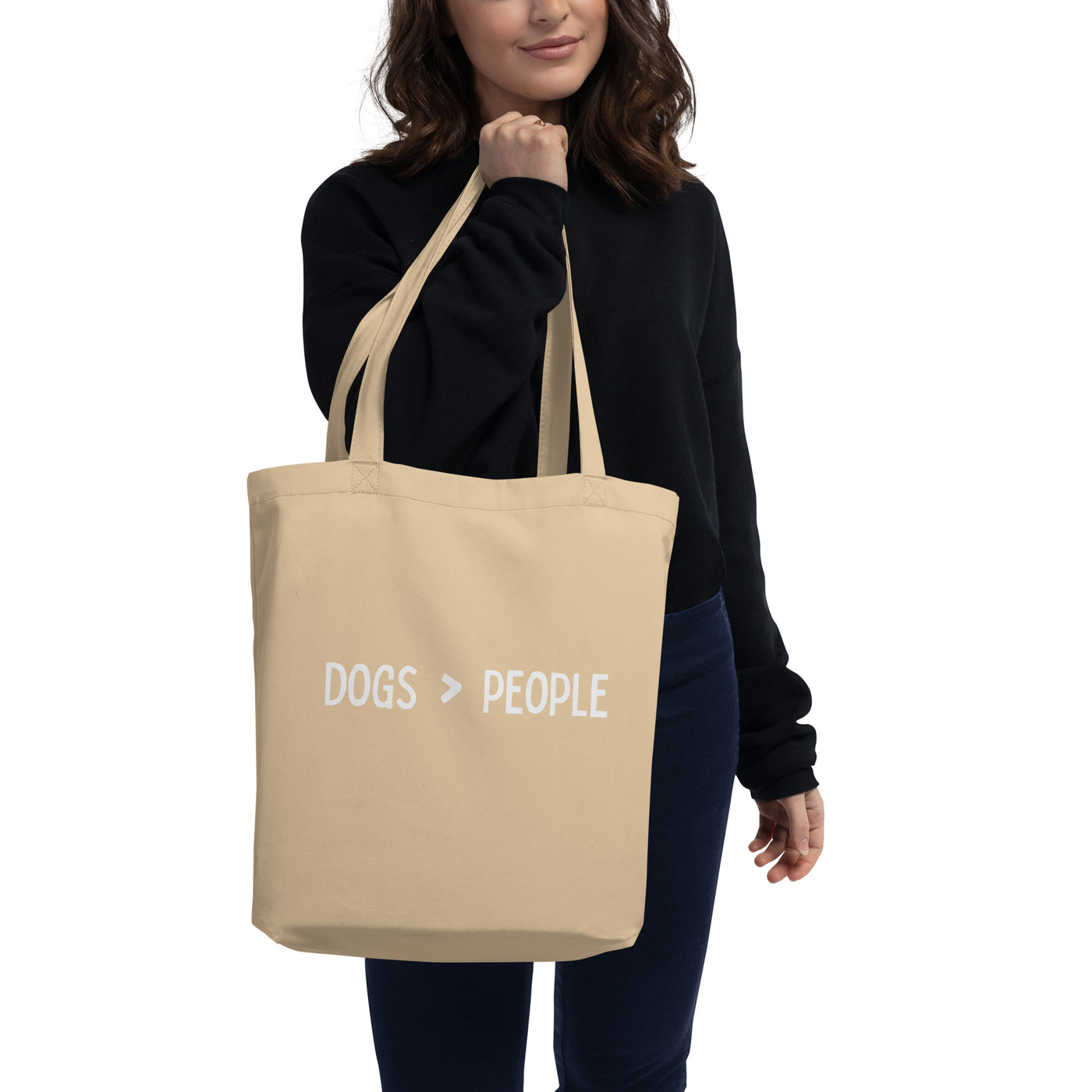Eco Tote Bag | "Dogs > People" - Woof Creek Dog Wellness