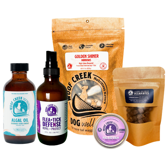 Kitten + Puppy Pack | Natural Treats, Flea + Tick Defense + Lick-safe Balm + Omega-3