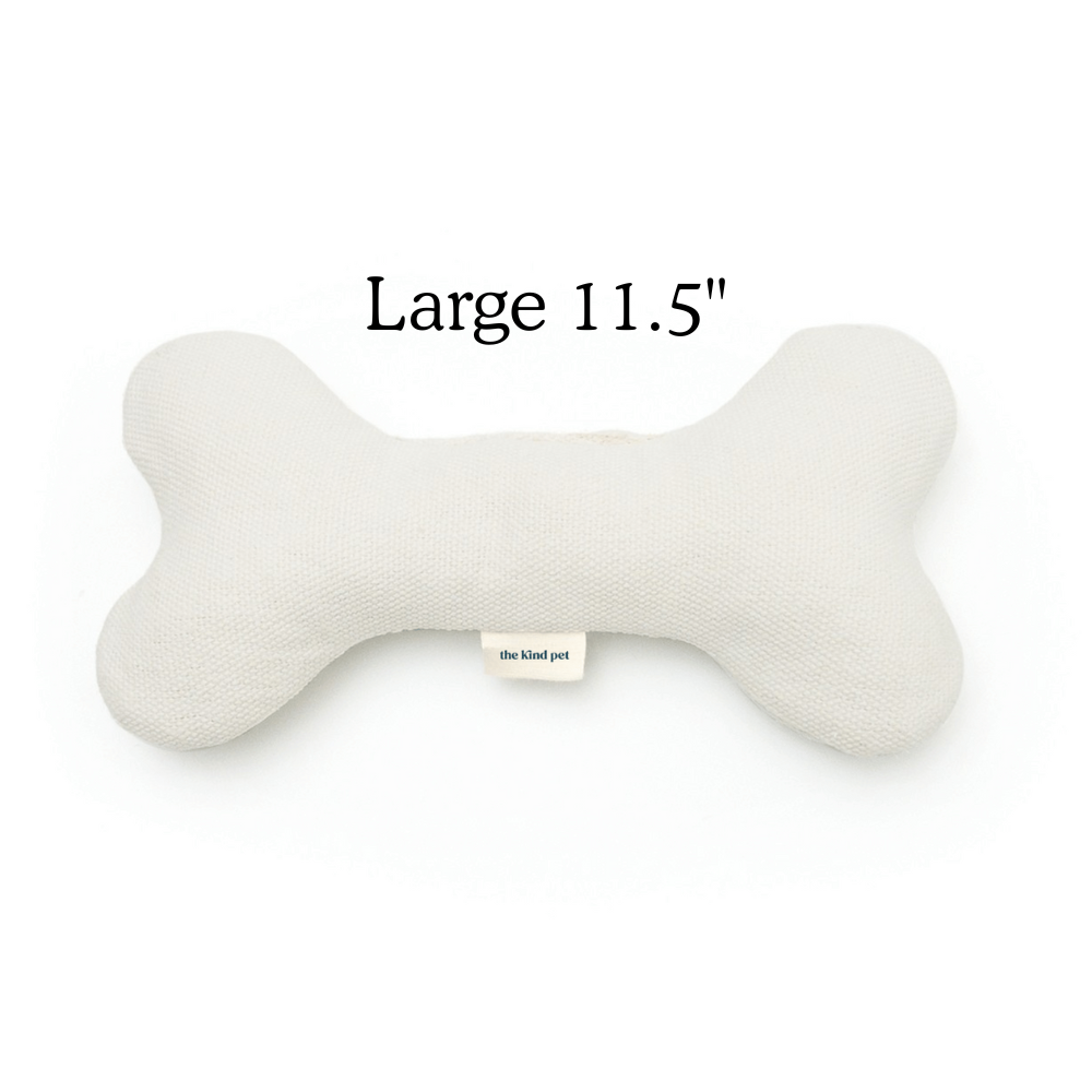Boba & Vespa Plush Hemp Dog Bone Toy for Gentle Chewers | Soft & Squeaker Free - Woof Creek Pet Wellness
