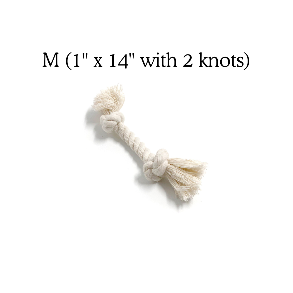 Boba & Vespa 100% Organic Cotton Rope Dog Toy - 5 Sizes - Woof Creek Pet Wellness