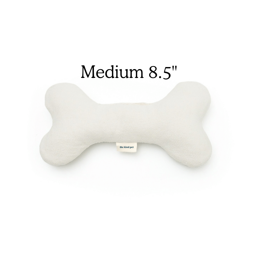Boba & Vespa Plush Hemp Dog Bone Toy for Gentle Chewers | Soft & Squeaker Free - Woof Creek Pet Wellness