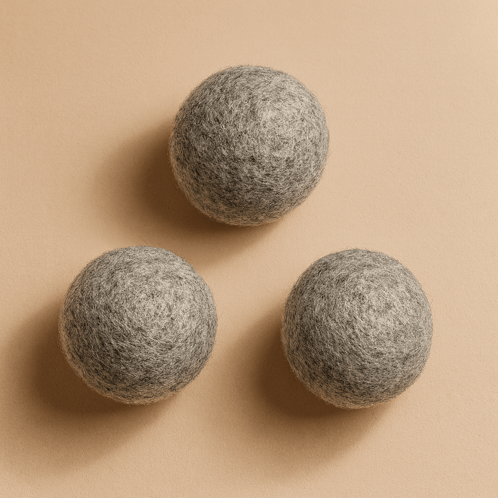 Organic Wool Dryer Balls 3-Pack | Greener Laundry Option