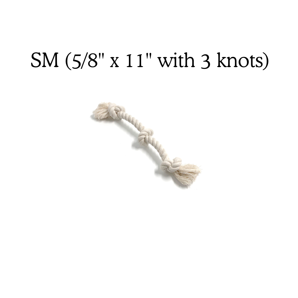 Boba & Vespa 100% Organic Cotton Rope Dog Toy - 5 Sizes - Woof Creek Pet Wellness