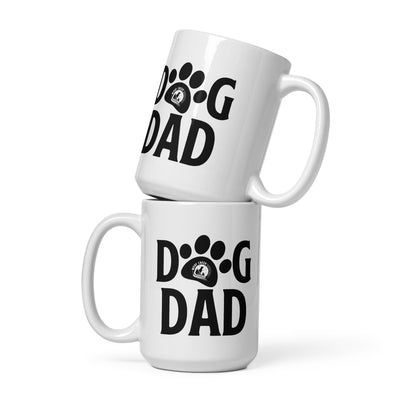 Woof Creek Dog Dad Mug | White Glossy 15 oz. - Woof Creek Dog Wellness