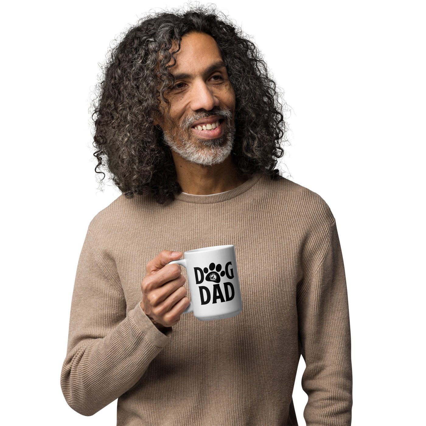 Woof Creek Dog Dad Mug | White Glossy 15 oz. - Woof Creek Dog Wellness