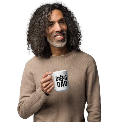 Woof Creek Dog Dad Mug | White Glossy 15 oz. - Woof Creek Dog Wellness