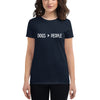 Women's short sleeve t-shirt | "Dogs > People" - Woof Creek Dog Wellness