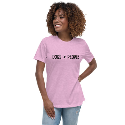 Women's Relaxed T-Shirt | "Dogs > People" - Woof Creek Dog Wellness