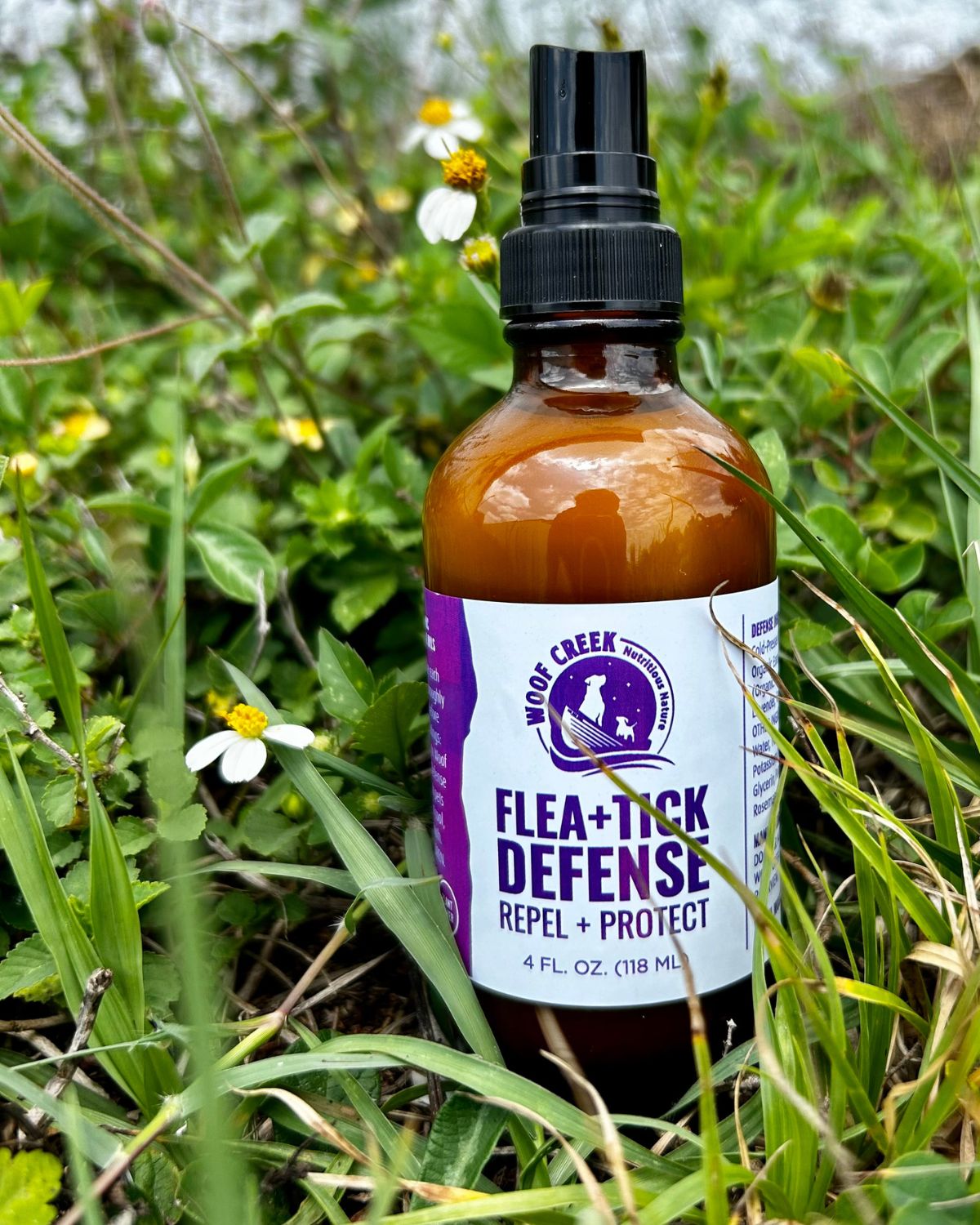 Flea + Tick Defense All Natural Repel + Protect Spray for Dogs - Woof Creek Dog Wellness